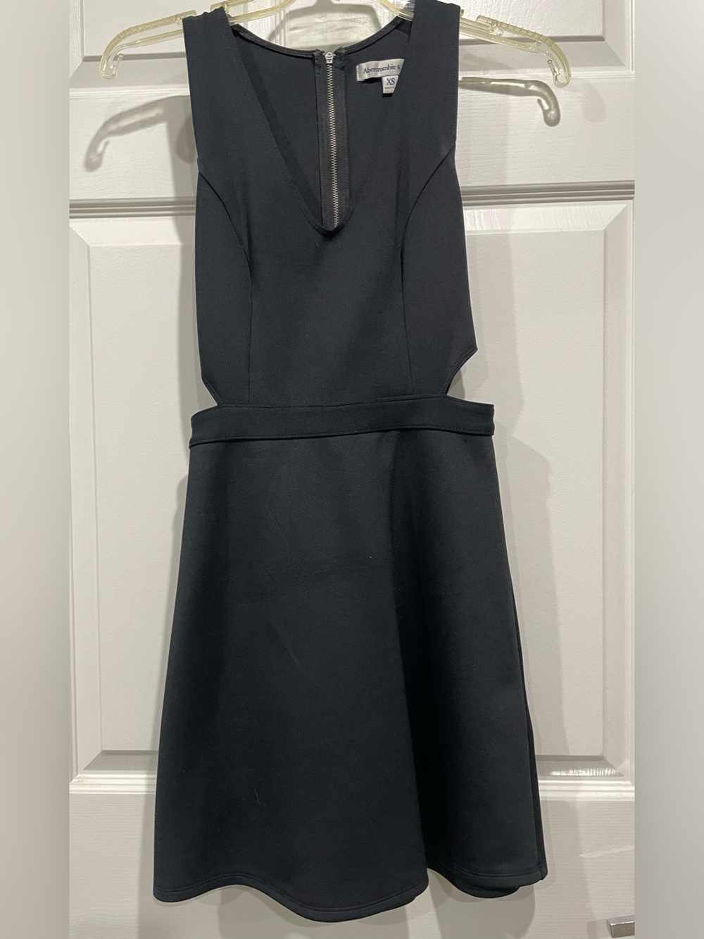 Abercrombie & Fitch Black Backless Fit-and-Flare Dress